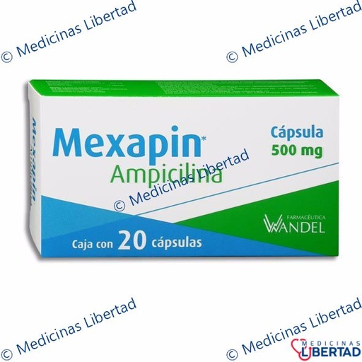 [7503001007168] MEXAPIN 500MG Capsulas C/20
