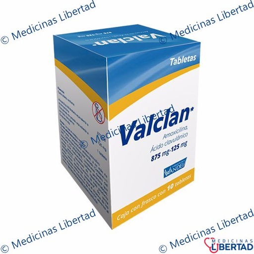 [7503001007250] VALCLAN 12H 875/125 MG TAB. C/10