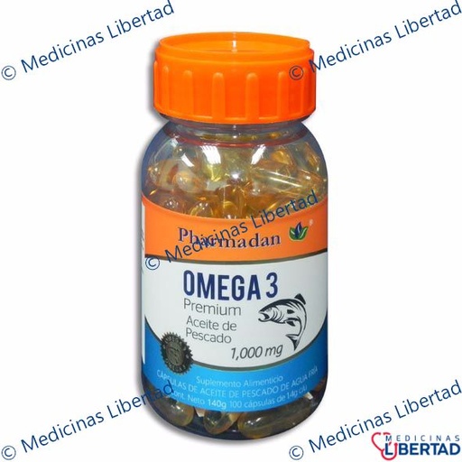 [7503007662255] OMEGA 3 PHARMADAN CAPSULAS C/100