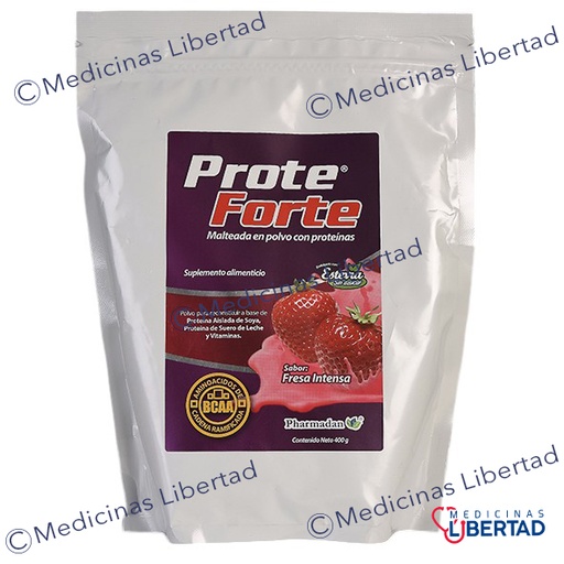 [7503007662415] PROTE FORTE FRESA 400G 0% AZUCAR