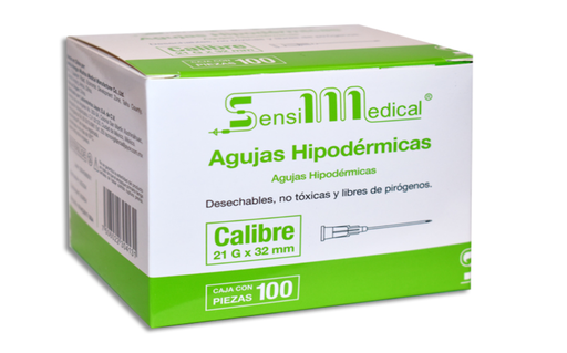 [7506022304131] AGUJA HIP SENSIMEDICAL 21X32  C/100