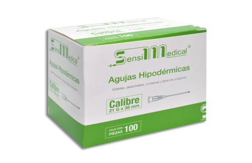 [7506022304735] AGUJA HIP SENSIMEDICAL 21X38  C/100