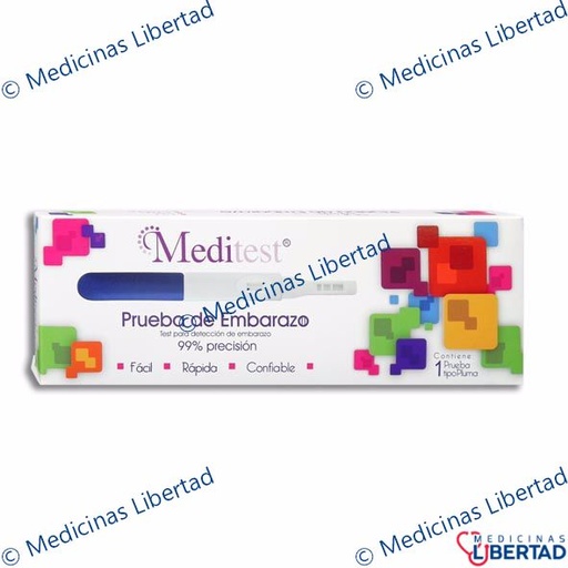 [7506022315281] PRUEBA DE EMBARAZO TIPO PLUMA MEDITEST Pieza c/1