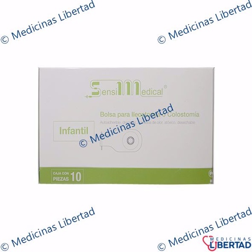[7506022323378] BOLSA PARA COLOSTOMIA INFANTIL SENSIMEDICAL 23X13 C/10