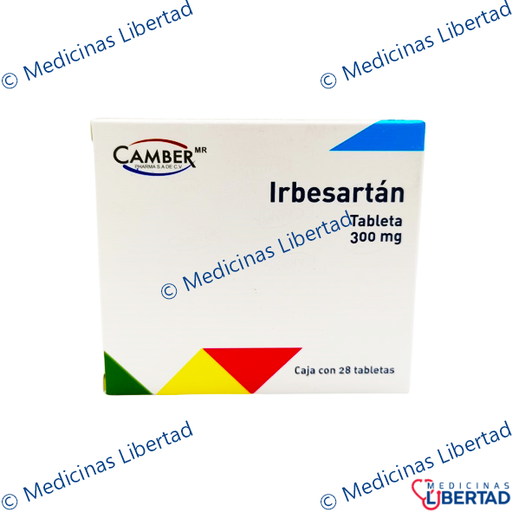 [7506442700629] IRBESARTAN 300 MG CAMBER TABLETAS C/28