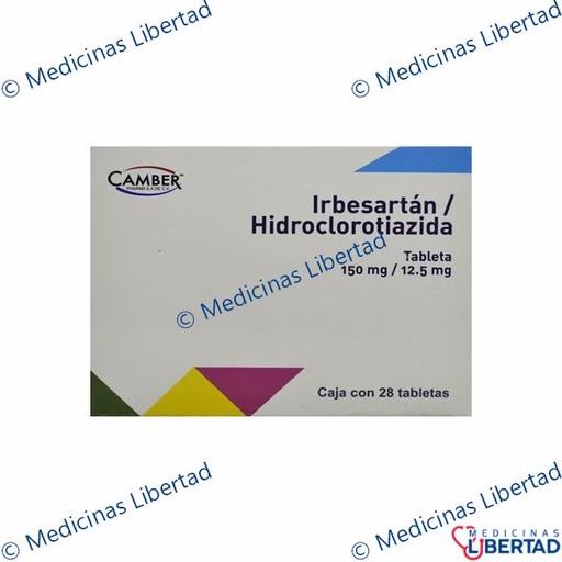 [7506442700643] IRBESARTAN / HCTZ CAMBER  12.5/150MG  TAB C/28
