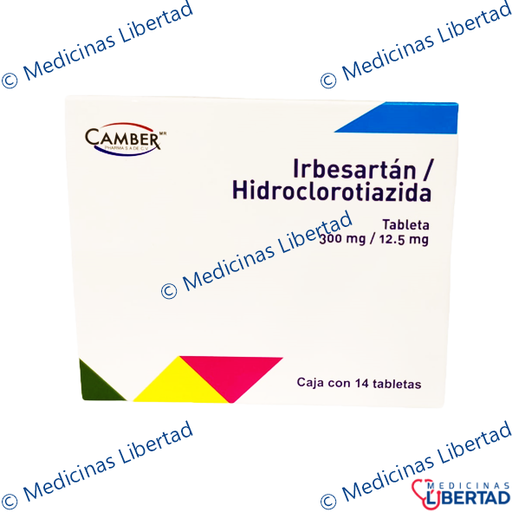 [7506442700650] IRBESARTAN / HCTZ CAMBER 300MG / 12.5MG  TAB C/ 14