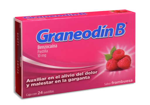 [7501095409004] GRANEODIN B SABOR FRAMBUESA C/24 PASTILLAS
