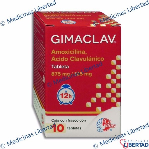 [780083149185] GIMACLAV 875/125 MG TABLETAS C/10