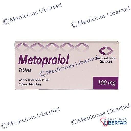 [821998000700] METOPROLOL 100 MG C/20 TABS SCHOEN.