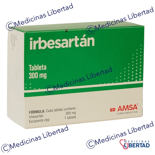 [7501349020542] IRBESARTAN AMSA 300 MG C/28 TABLETAS