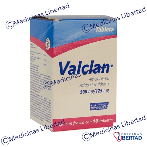 [7503001007199] VALCLAN 500/125MG TAB.  C/10