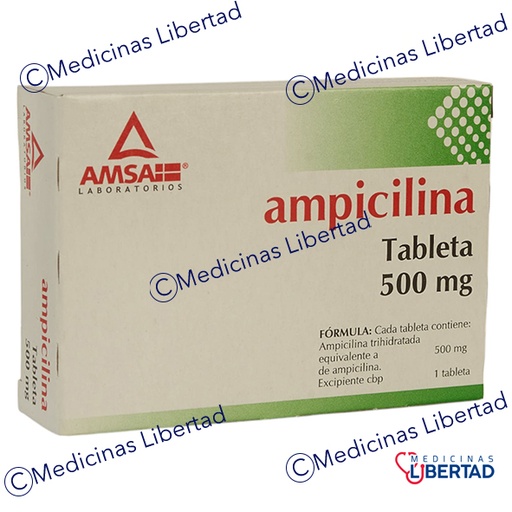 [7501349021594] AMPICILINA 500MG AMSA Tabletas c/20 