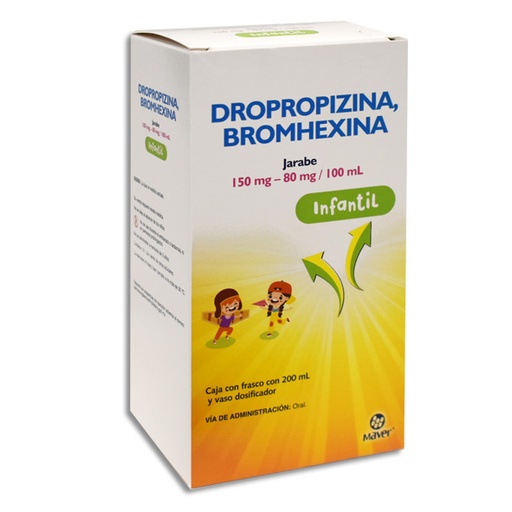 [7502009749537]  DROPROPIZINA , BROMHEXINA INFANTIL MAVER Jarabe 200 ml