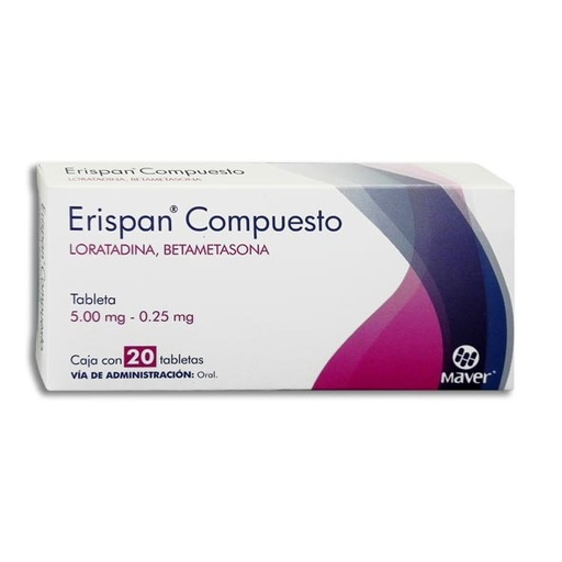 [7502009746246] ERISPAN COMPUESTO C/20 TABLETAS 