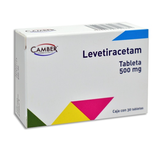 [7506442700681]  LEVETIRACETAM 500MG CAMBER Tabletas c/30