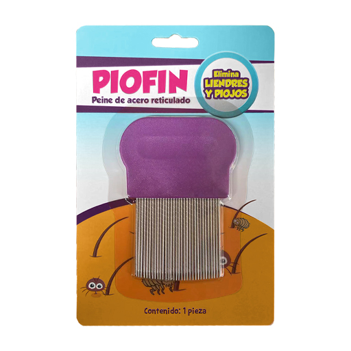 [7502009749339] PIOFIN PEINE DE ACERO RETICULADO LIENDRES Y PIOJOS C/1