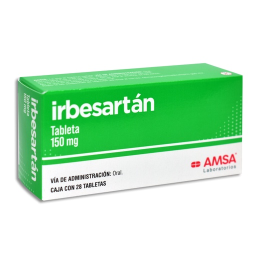 [7501349022492]  IRBESARTAN 150MG AMSA Tabletas c/28