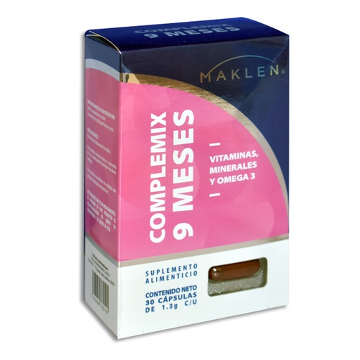 [7503036782191] COMPLEMIX 9 MESES VITAMINAS , MINERALES Y OMEGA MAKLEN Capsulas c/30