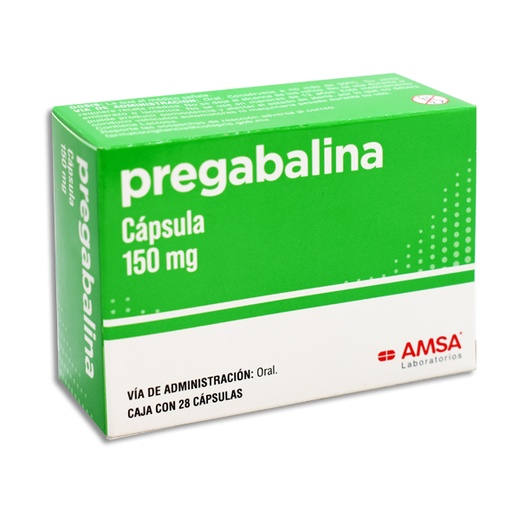 [7501349022935]  PREGABALINA 150MG AMSA Capsulas c/28